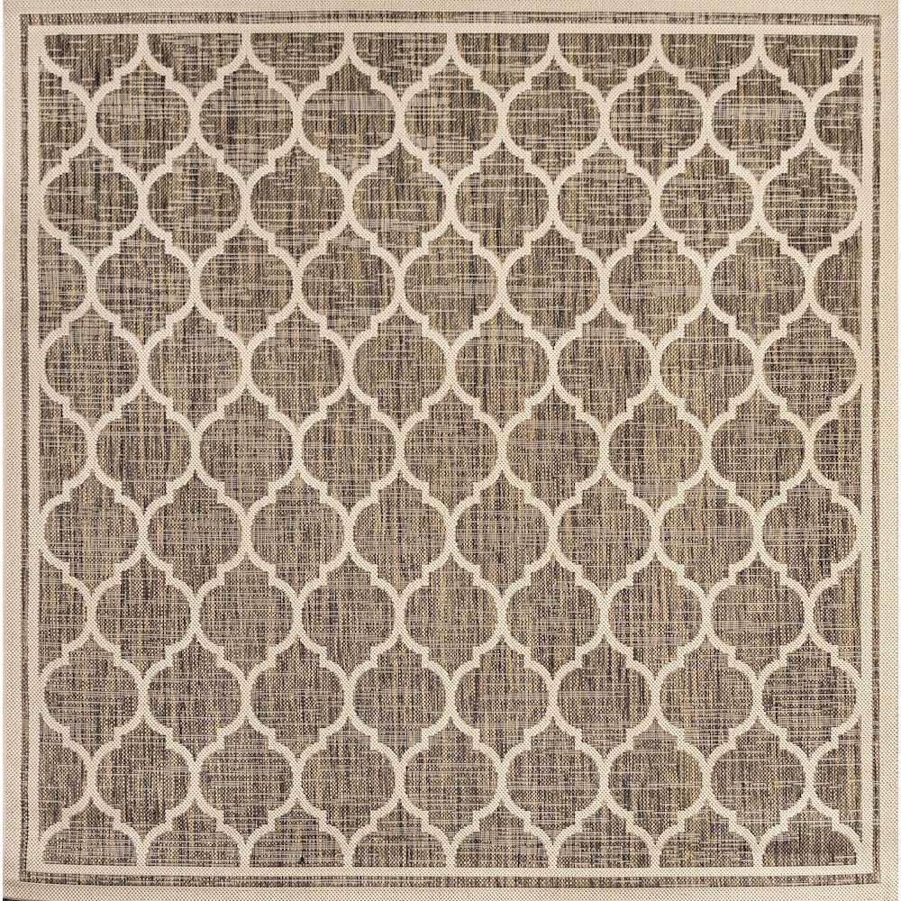 Trebol Moroccan Trellis Textured Weave Indoor/Outdoor Area Rug. Picture 1