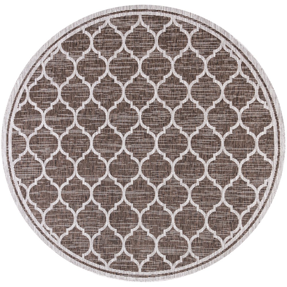 Trebol Moroccan Trellis Textured Weave Indoor/Outdoor Area Rug. Picture 1