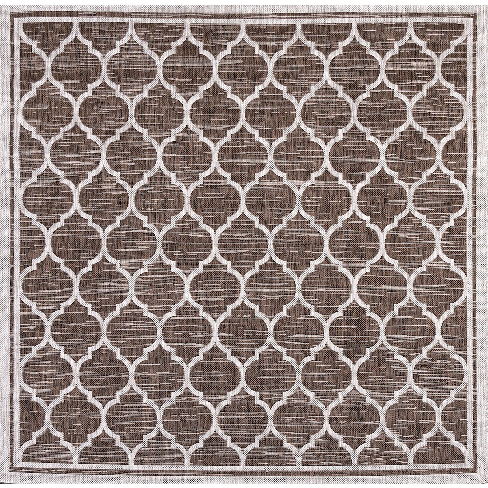 Trebol Moroccan Trellis Textured Weave Indoor/Outdoor Area Rug. Picture 1