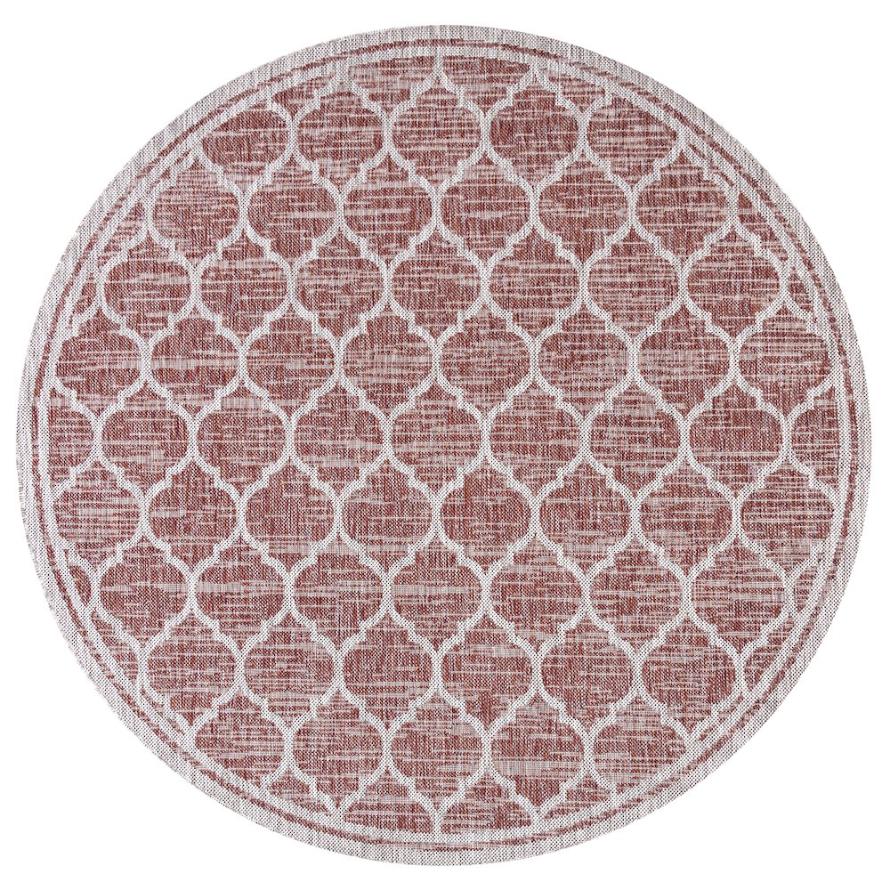Trebol Moroccan Trellis Textured Weave Indoor/Outdoor Area Rug. Picture 1