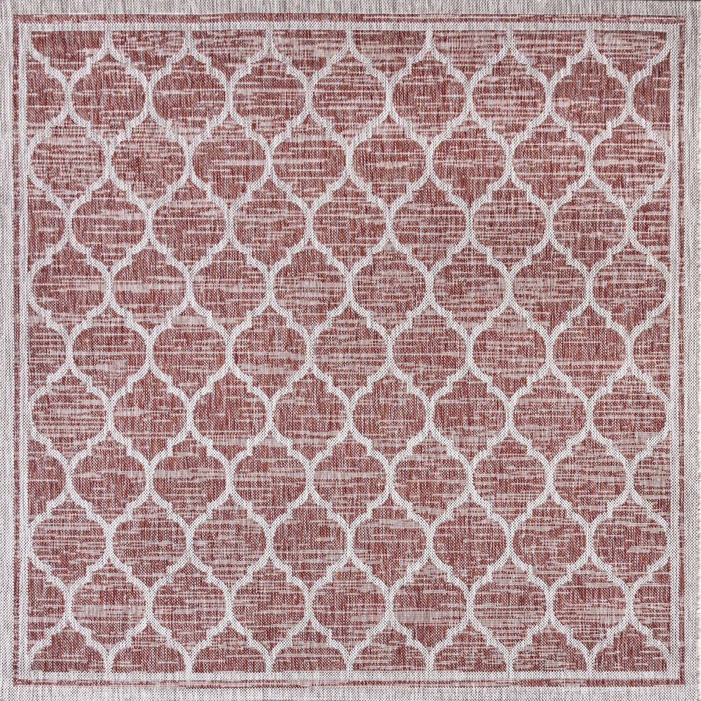 Trebol Moroccan Trellis Textured Weave Indoor/Outdoor Area Rug. Picture 1