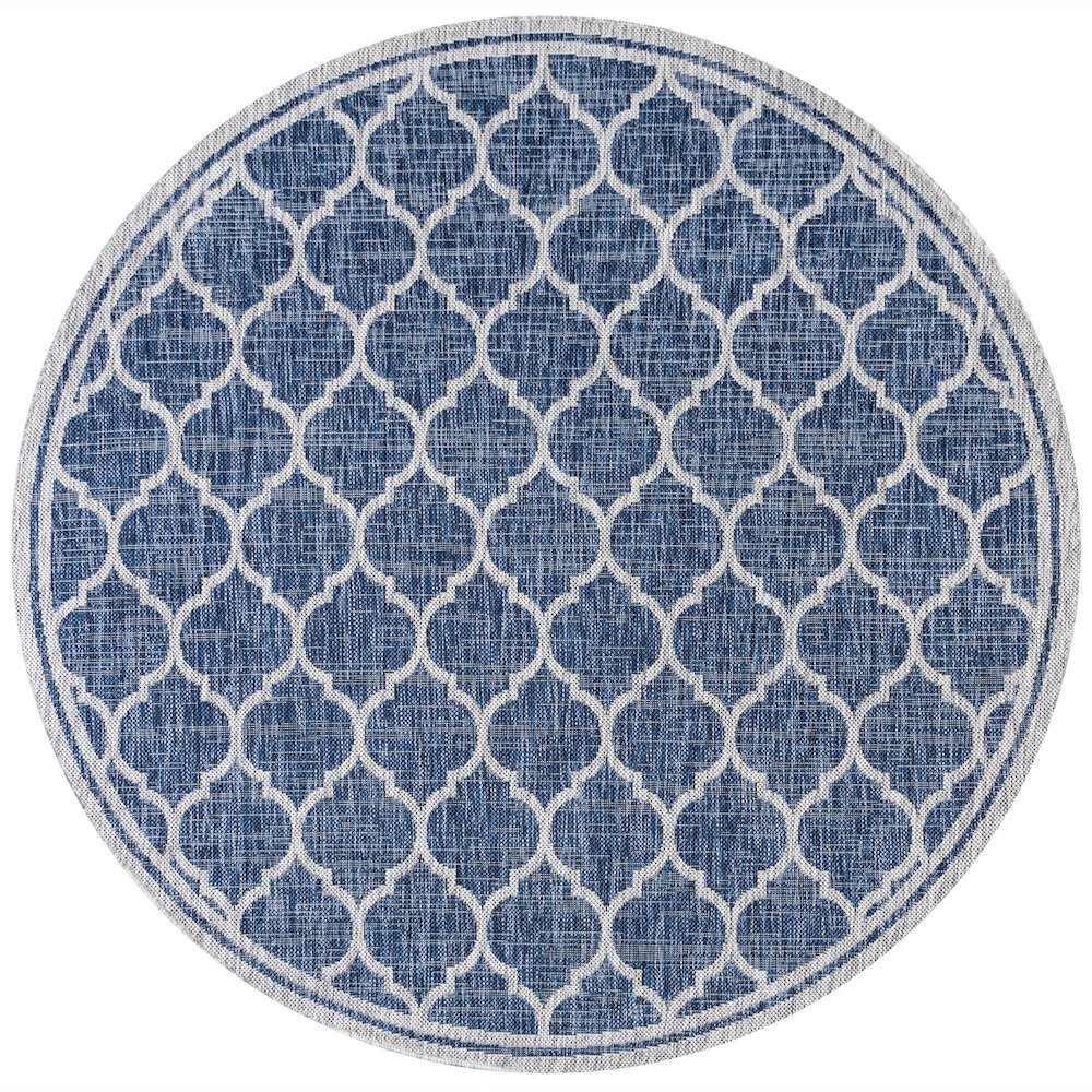 Trebol Moroccan Trellis Textured Weave Indoor/Outdoor Area Rug. Picture 1