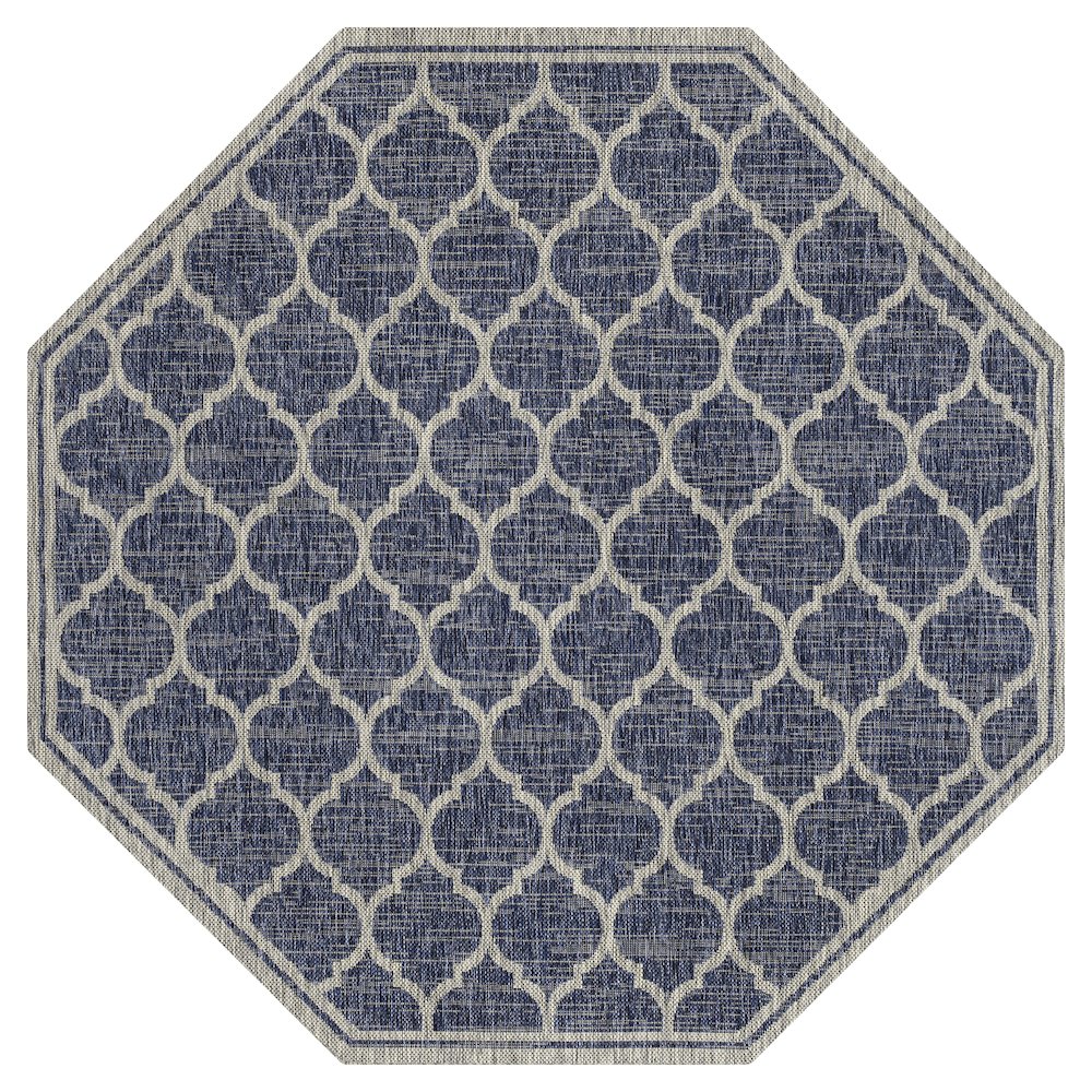 Trebol Moroccan Trellis Textured Weave Brown/Beige Indoor/Outdoor Area Rug. Picture 1