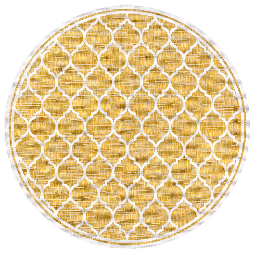 Trebol Moroccan Trellis Textured Weave Indoor/Outdoor Area Rug. Picture 1