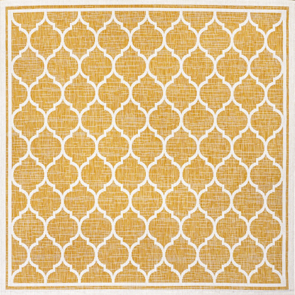 Trebol Moroccan Trellis Textured Weave Indoor/Outdoor Area Rug. Picture 1