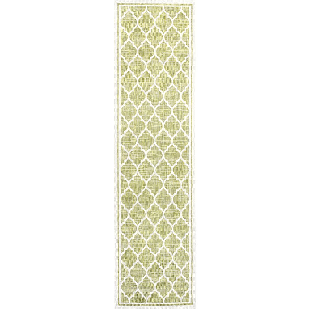 Trebol Moroccan Trellis Textured Weave Indoor/Outdoor Area Rug. Picture 1