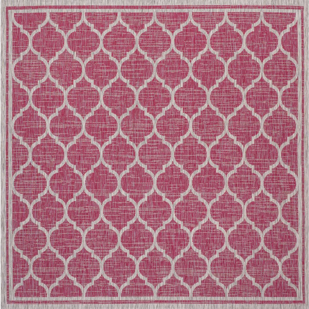 Trebol Moroccan Trellis Textured Weave Indoor/Outdoor Area Rug. Picture 1