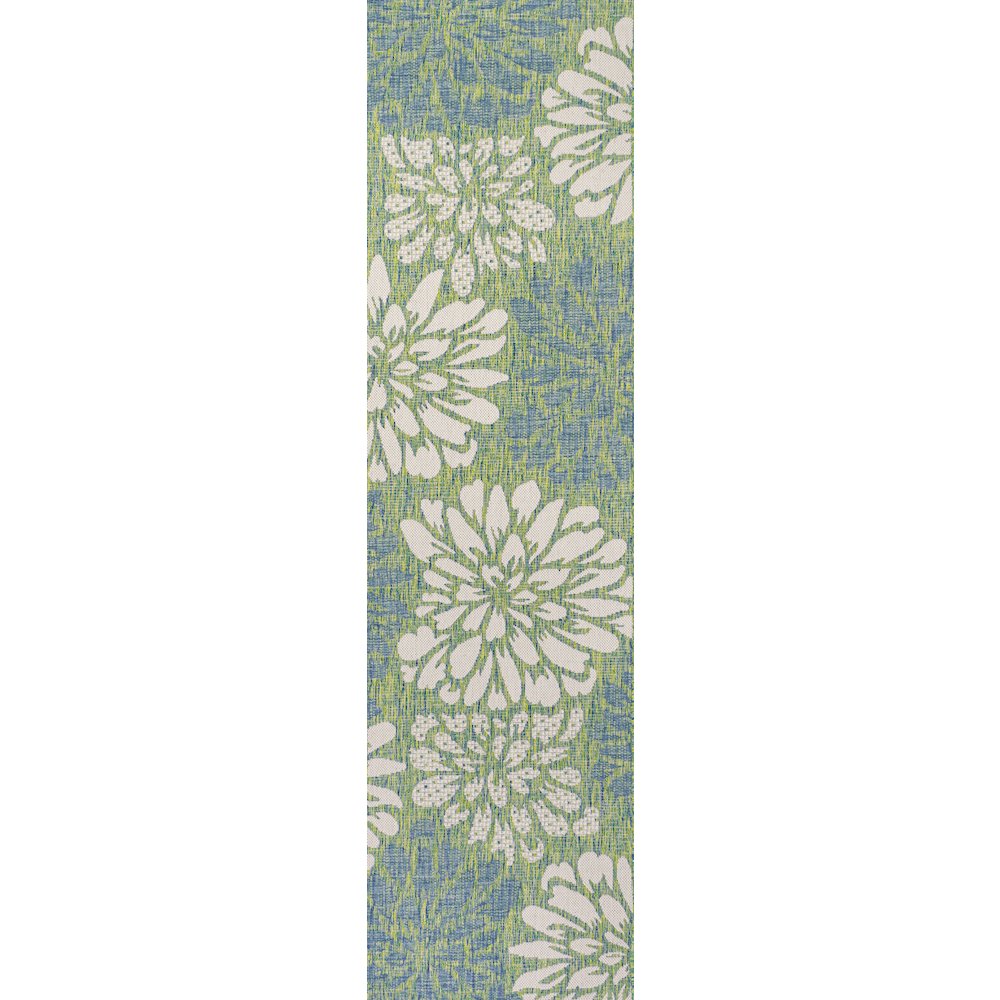 Zinnia Modern Floral Textured Weave Indoor/Outdoor Area Rug. Picture 1