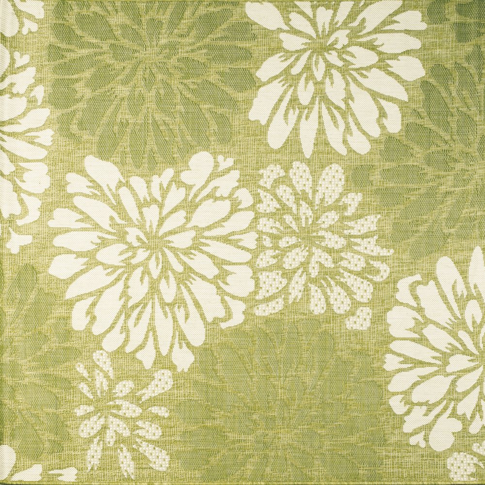Zinnia Modern Floral Textured Weave Indoor/Outdoor Area Rug. Picture 1