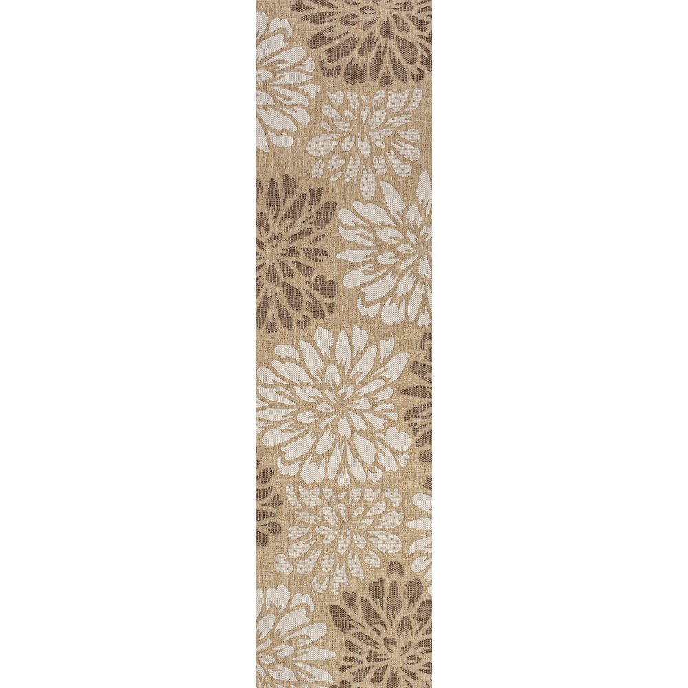 Zinnia Modern Floral Textured Weave Indoor/Outdoor Area Rug. Picture 1