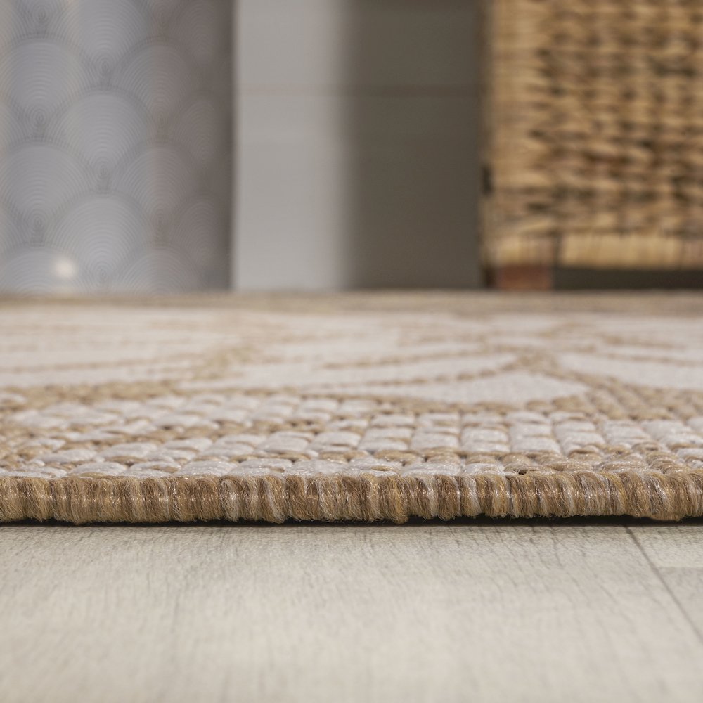 Zinnia Modern Floral Textured Weave Indoor/Outdoor Area Rug. Picture 9