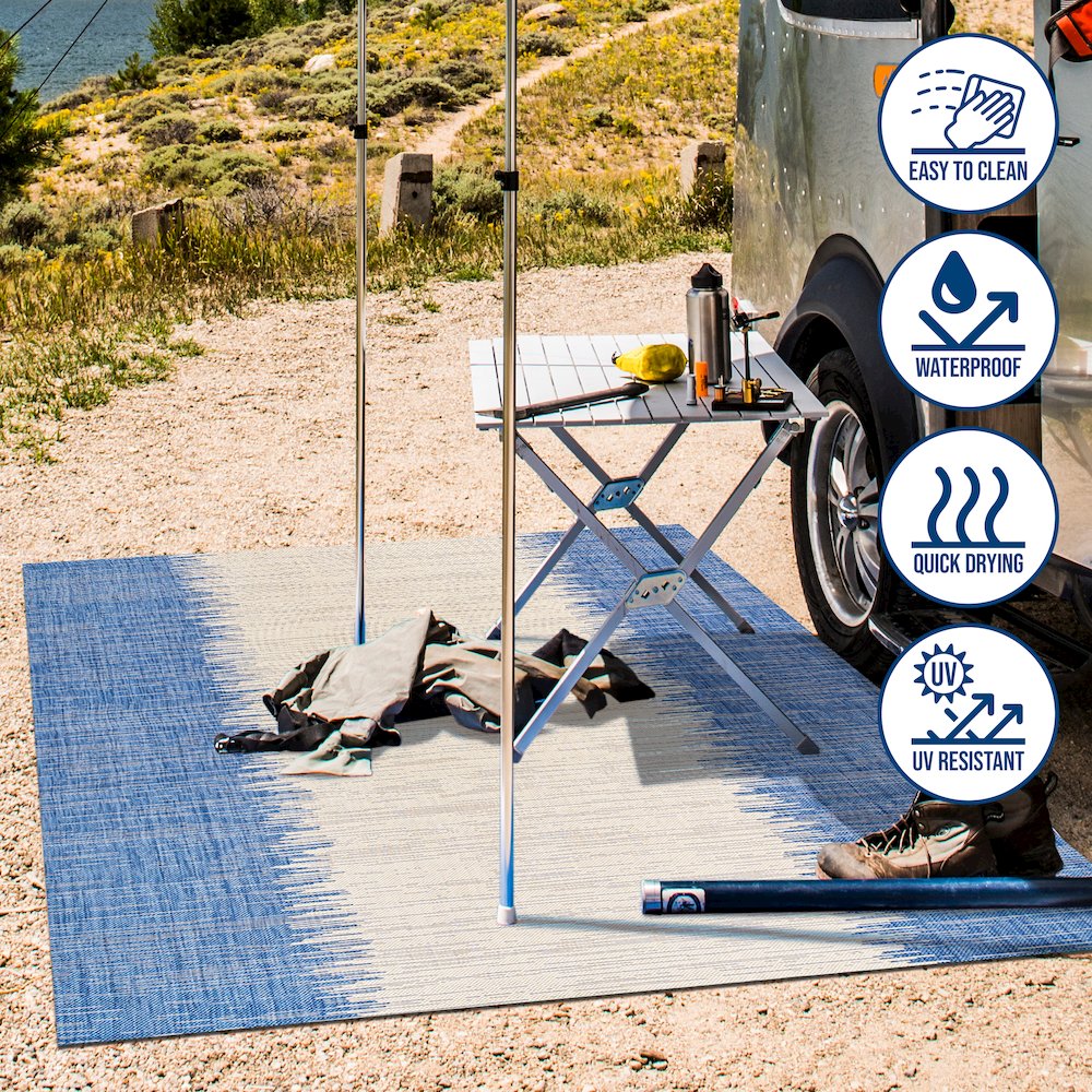 Tavira Modern Strie Indoor/Outdoor Area Rug. Picture 10