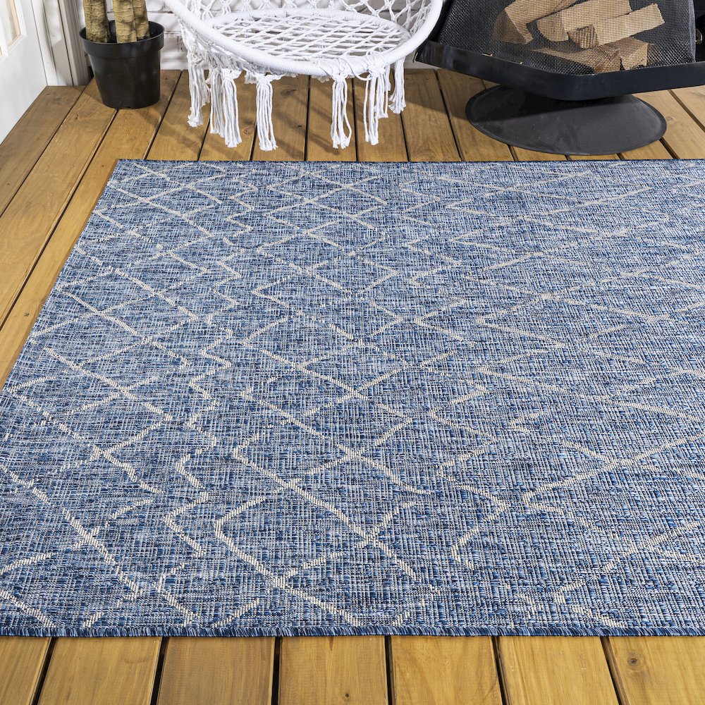 Madaba Moroccan Trellis Indoor/Outdoor Area Rug. Picture 7