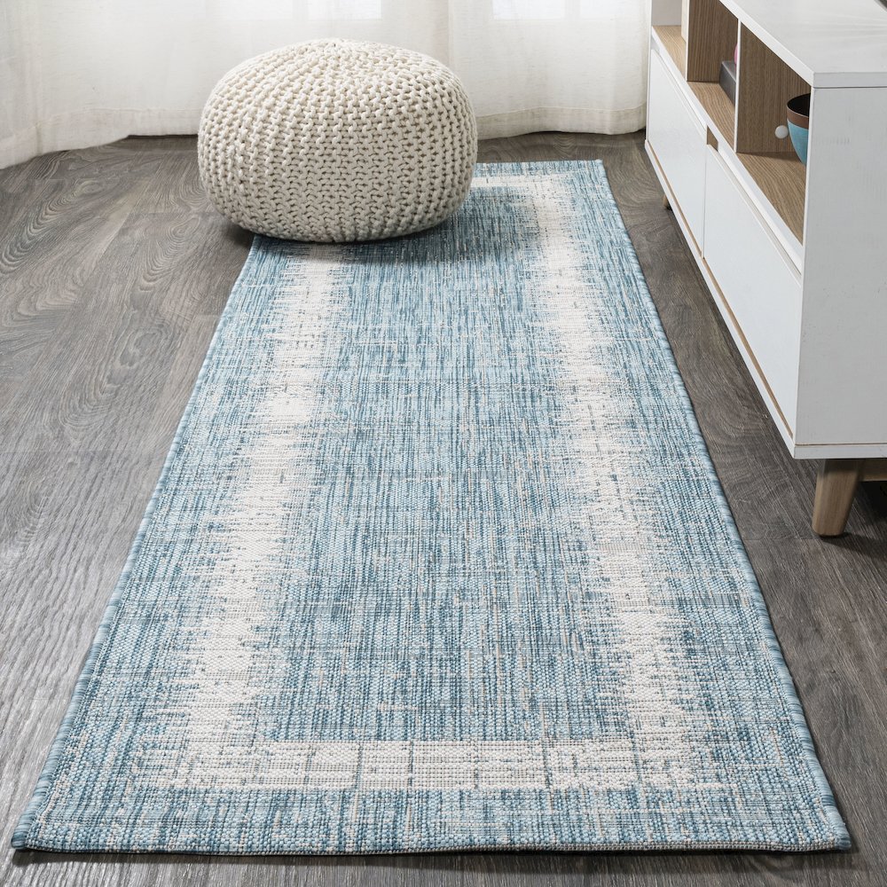 Scandi Minimalist Border Indoor/Outdoor Area Rug. Picture 2