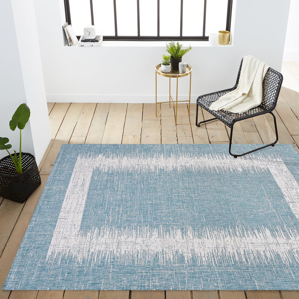 Scandi Minimalist Border Indoor/Outdoor Area Rug. Picture 14