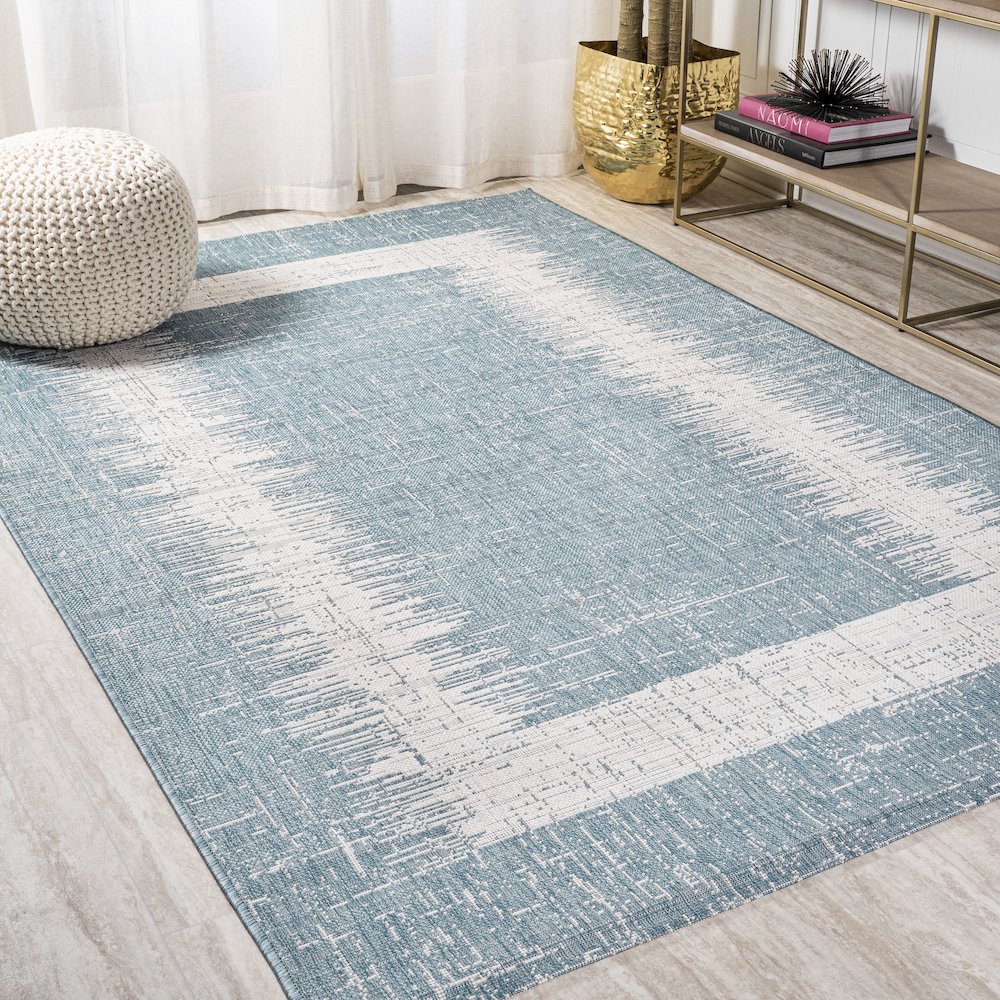 Scandi Minimalist Border Indoor/Outdoor Area Rug. Picture 2
