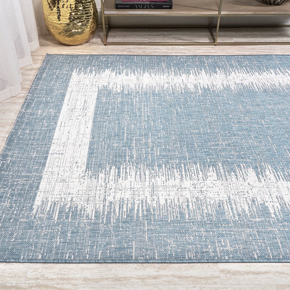 Scandi Minimalist Border Indoor/Outdoor Area Rug. Picture 3