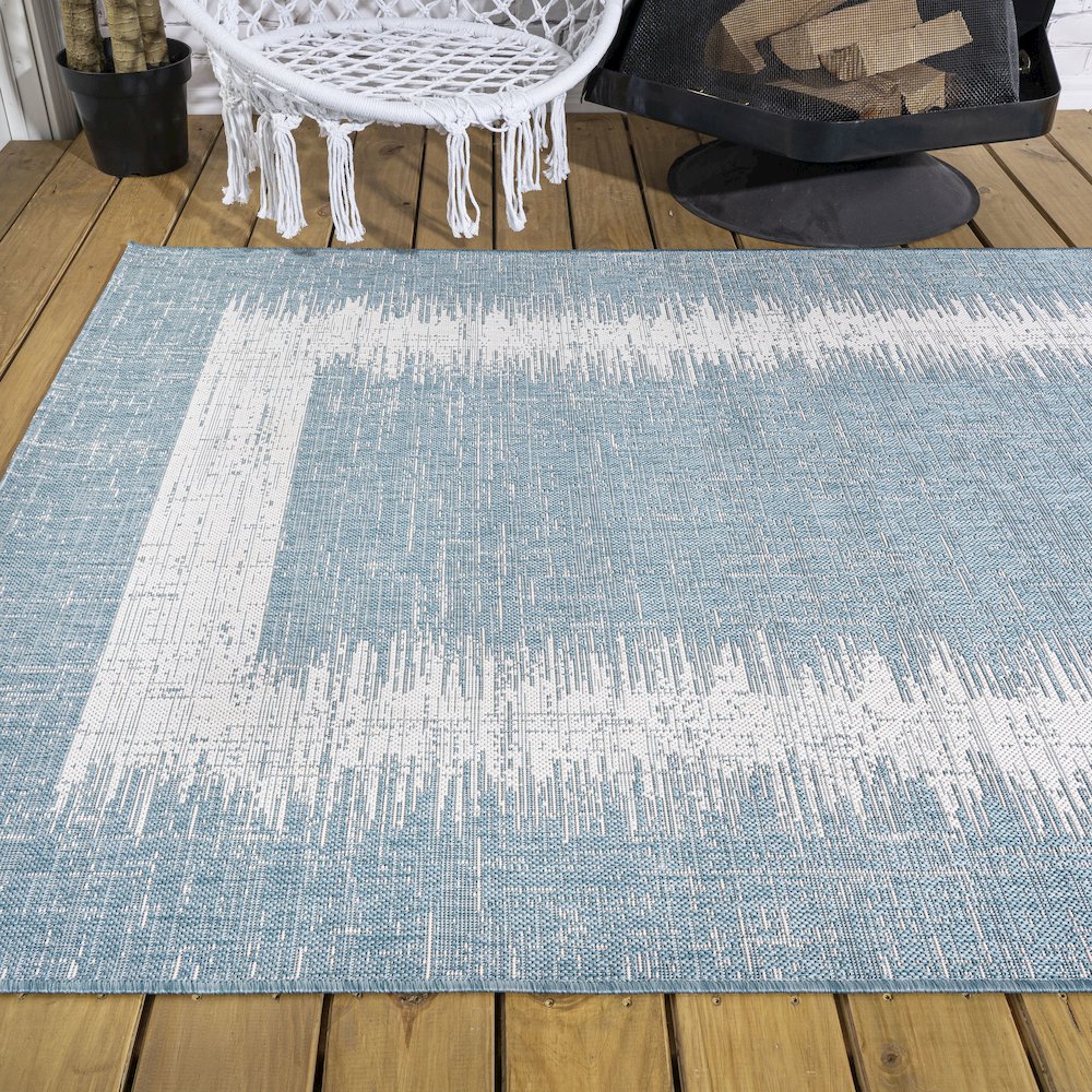 Scandi Minimalist Border Indoor/Outdoor Area Rug. Picture 7