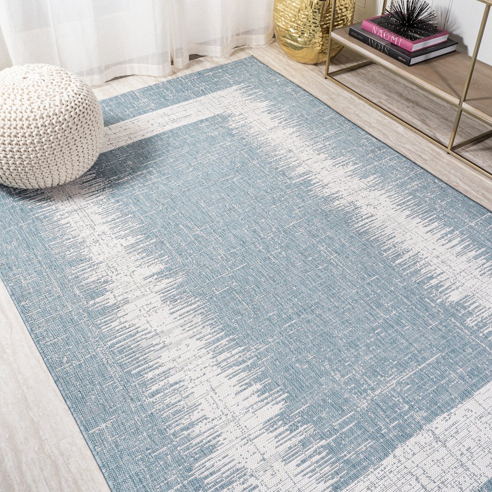 Scandi Minimalist Border Indoor/Outdoor Area Rug. Picture 4