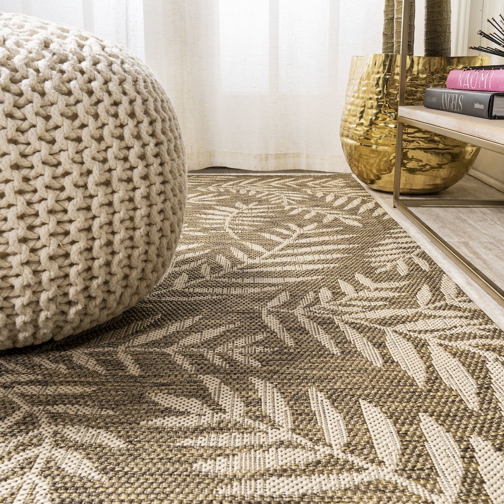 Nevis Palm Frond Indoor/Outdoor Area Rug. Picture 7