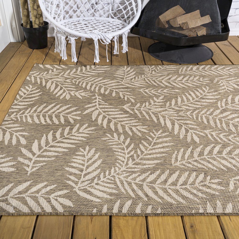 Nevis Palm Frond Indoor/Outdoor Area Rug. Picture 7