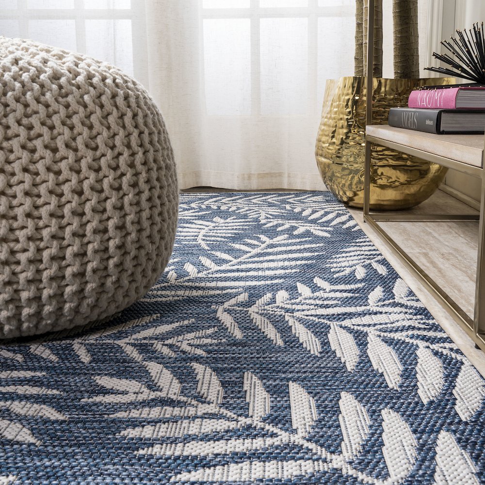 Nevis Palm Frond Indoor/Outdoor Area Rug. Picture 7