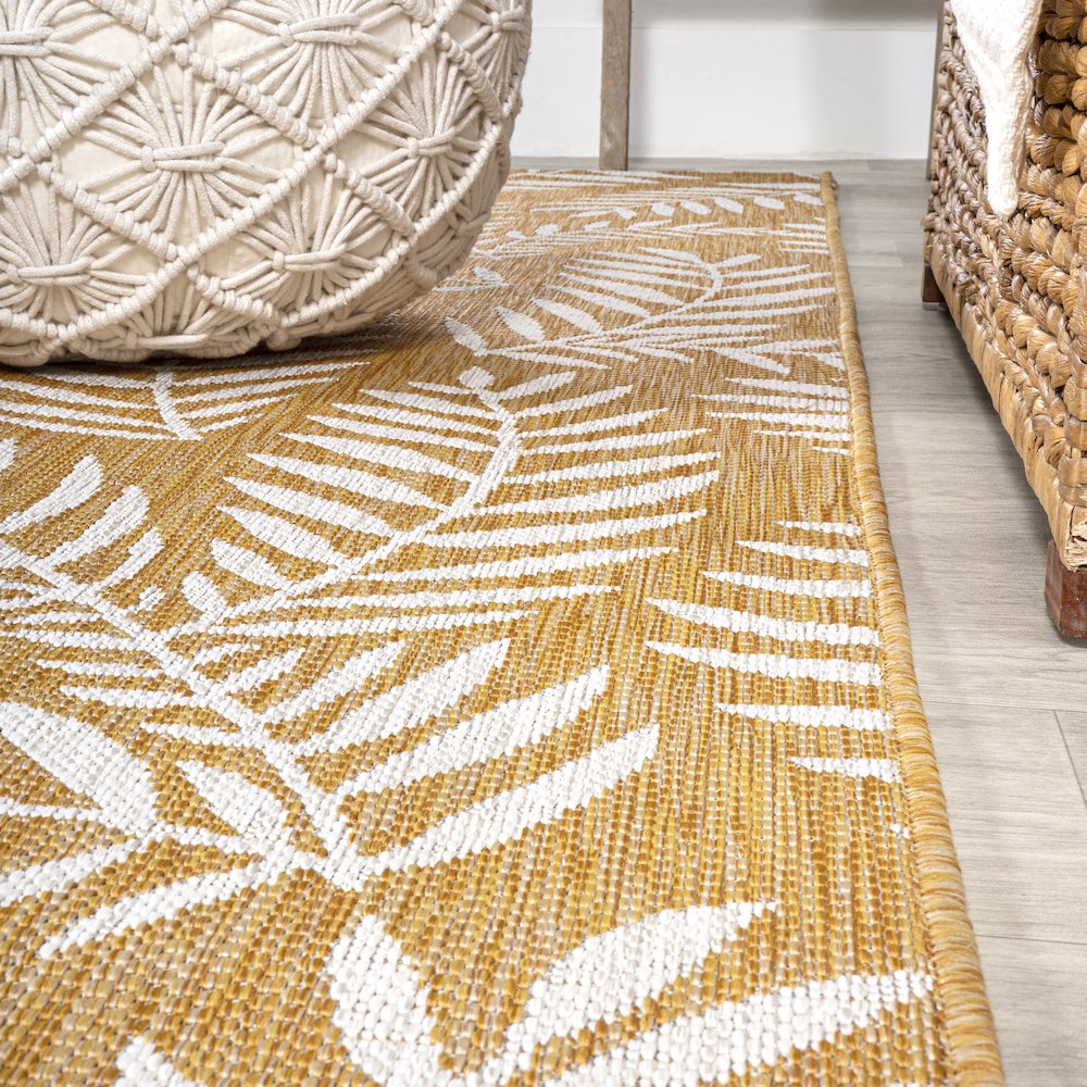 Nevis Palm Frond Indoor/Outdoor Area Rug. Picture 5