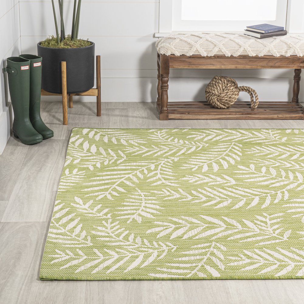Nevis Palm Frond Indoor/Outdoor Area Rug. Picture 3