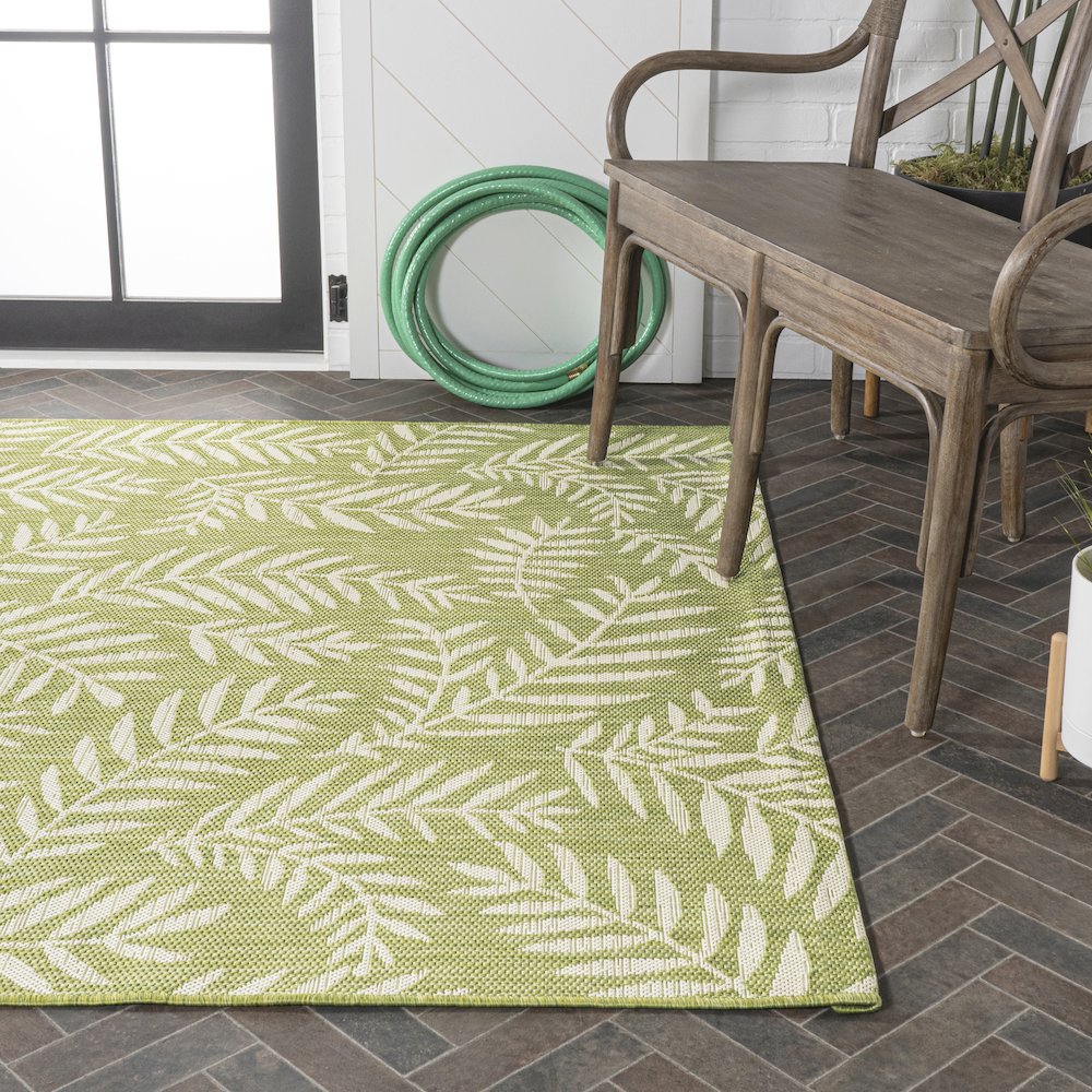 Nevis Palm Frond Indoor/Outdoor Area Rug. Picture 7