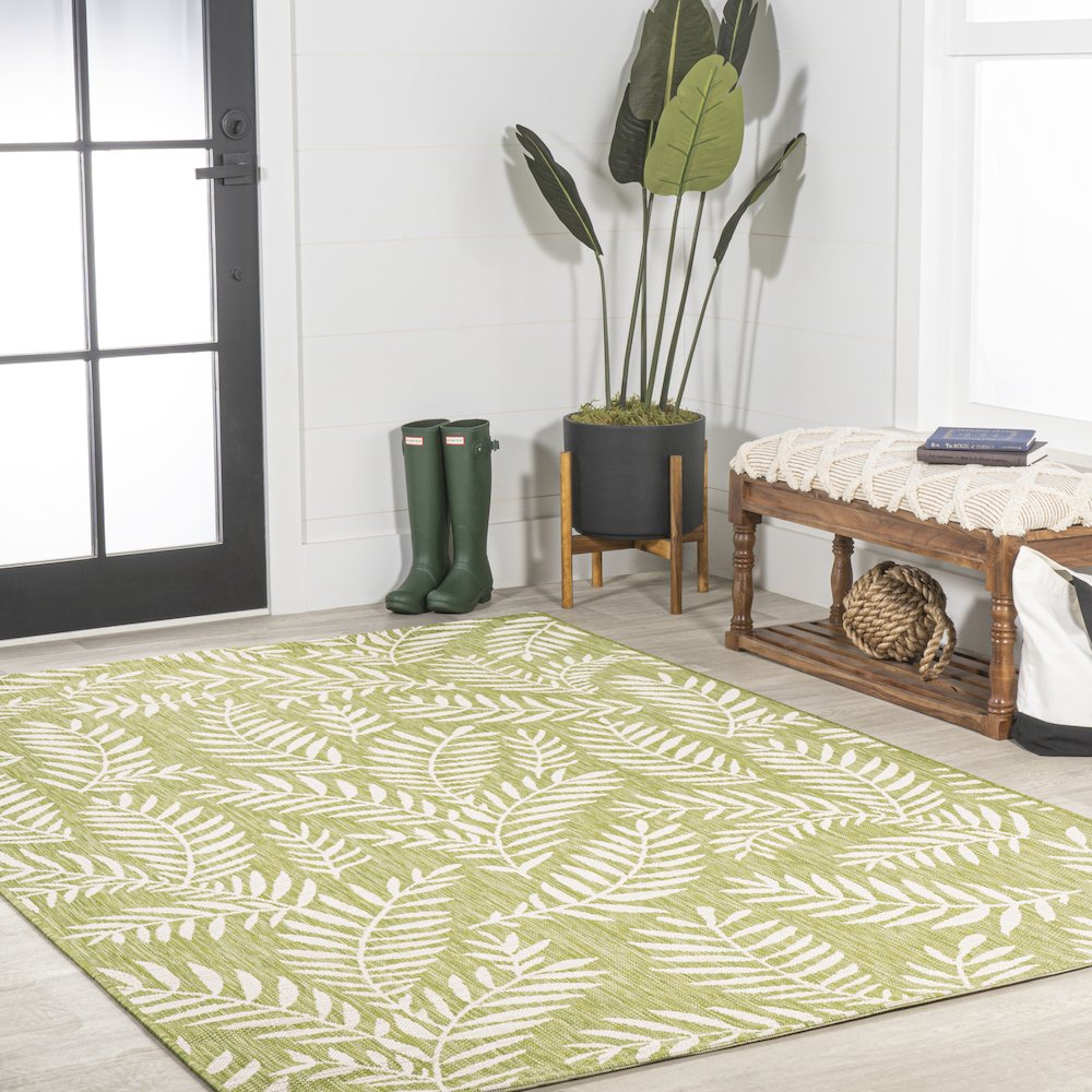Nevis Palm Frond Indoor/Outdoor Area Rug. Picture 5