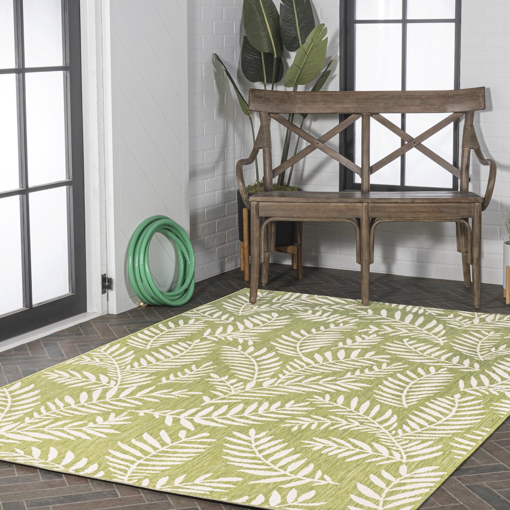 Nevis Palm Frond Indoor/Outdoor Area Rug. Picture 9