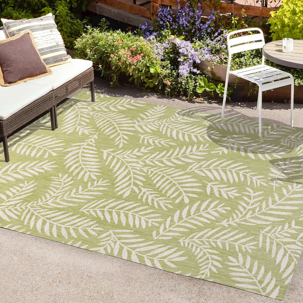 Nevis Palm Frond Indoor/Outdoor Area Rug. Picture 6