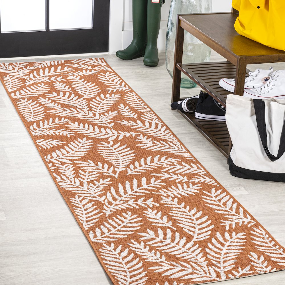 Nevis Palm Frond Indoor/Outdoor Area Rug. Picture 2
