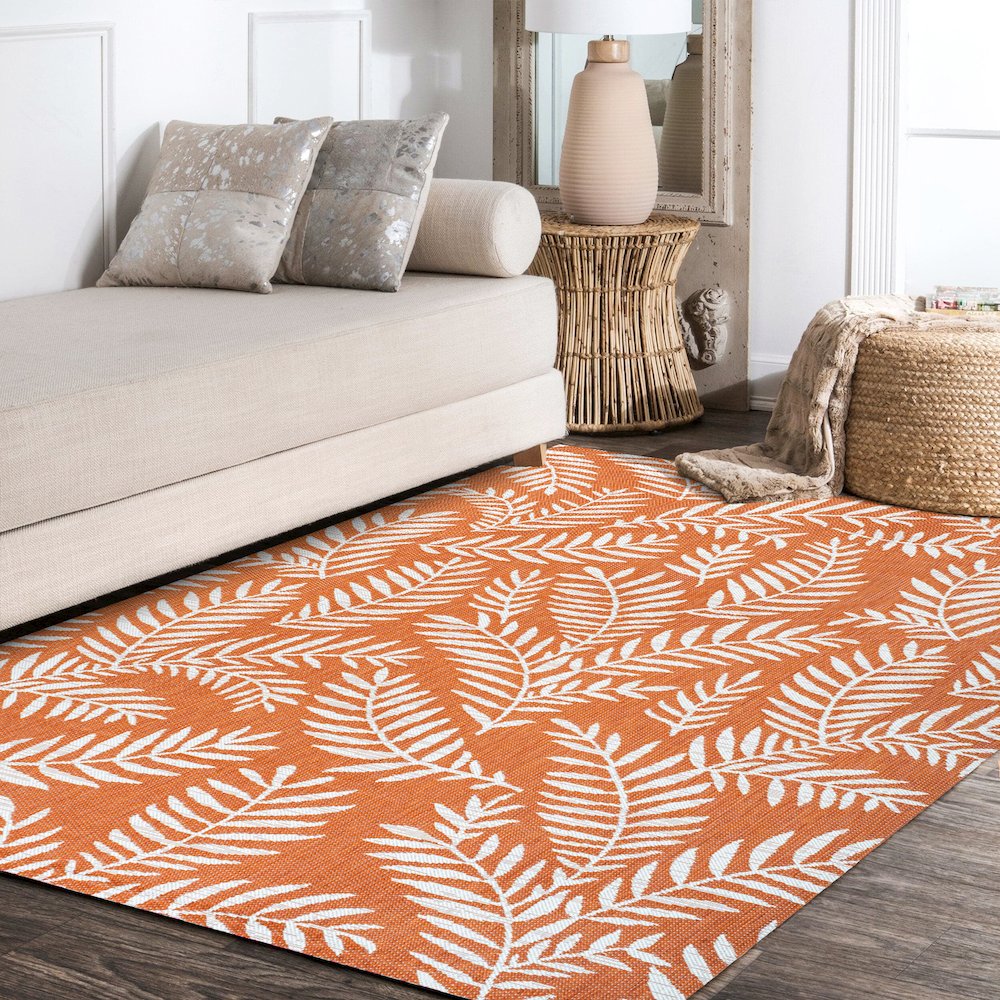 Nevis Palm Frond Indoor/Outdoor Area Rug. Picture 14