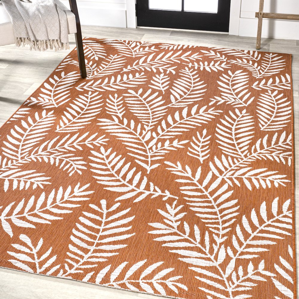 Nevis Palm Frond Indoor/Outdoor Area Rug. Picture 2
