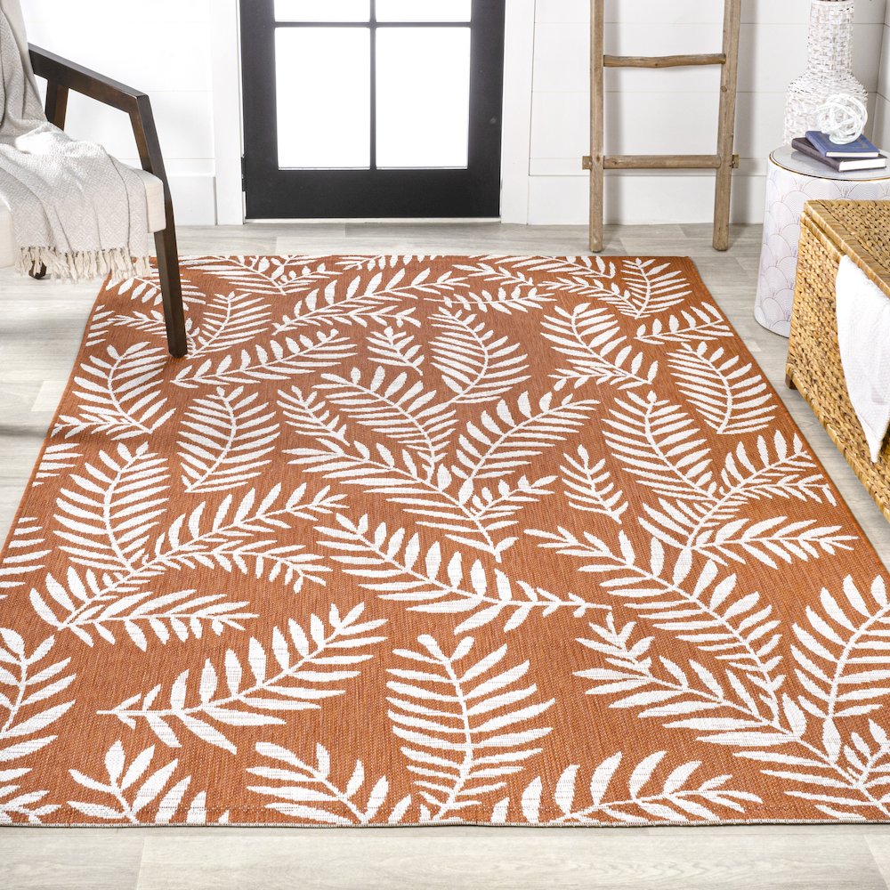Nevis Palm Frond Indoor/Outdoor Area Rug. Picture 4