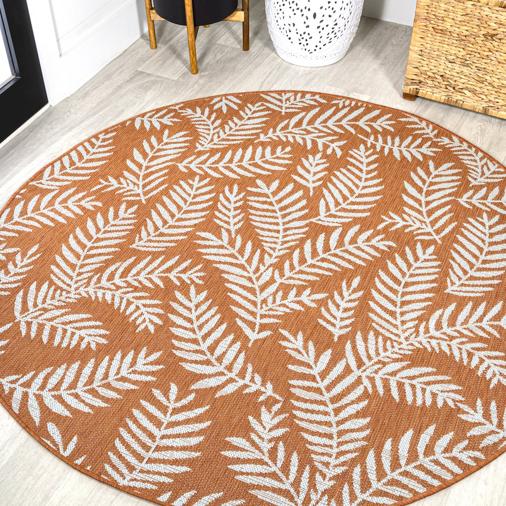 Nevis Palm Frond Indoor/Outdoor Area Rug. Picture 2