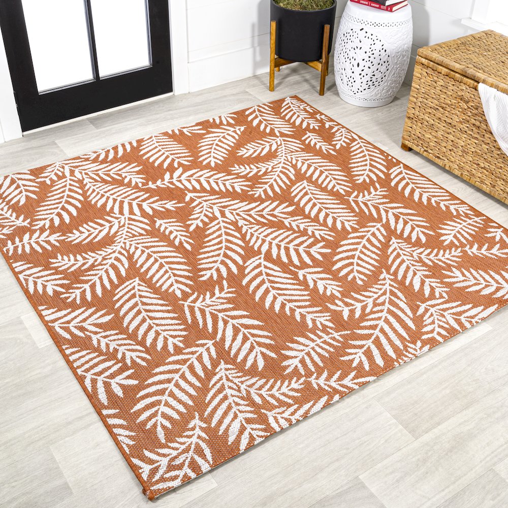 Nevis Palm Frond Indoor/Outdoor Area Rug. Picture 2