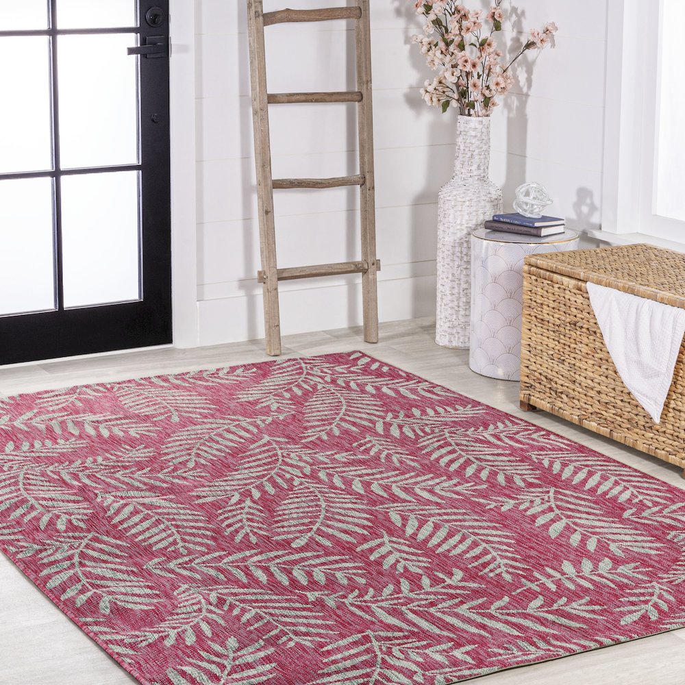 Nevis Palm Frond Indoor/Outdoor Area Rug. Picture 5