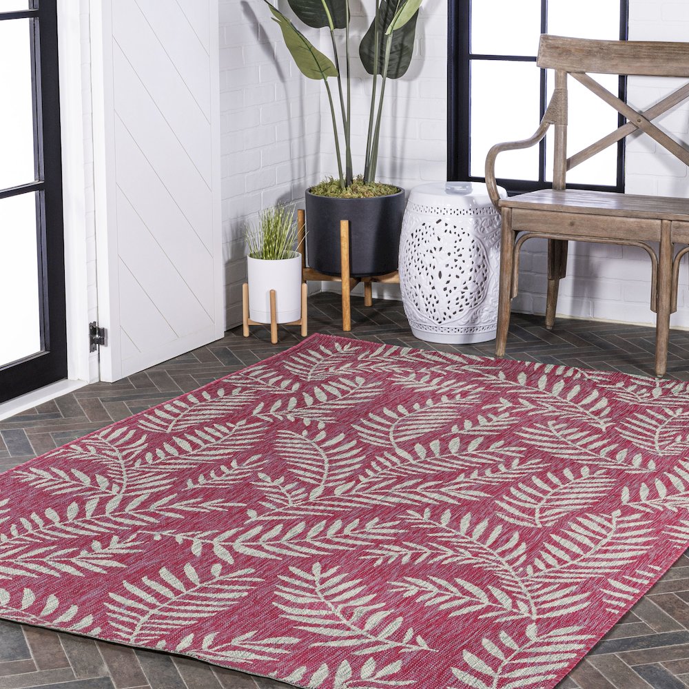 Nevis Palm Frond Indoor/Outdoor Area Rug. Picture 9