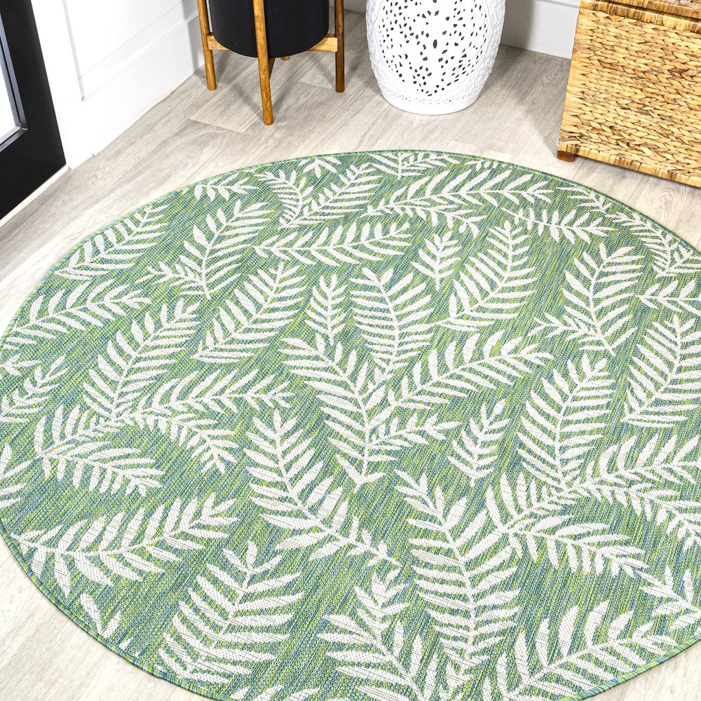 Nevis Palm Frond Indoor/Outdoor Area Rug. Picture 2