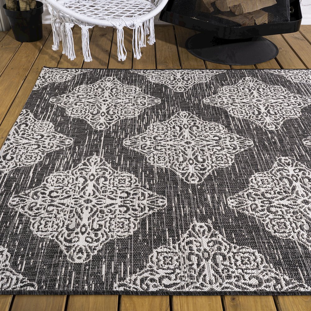 Tuscany Ornate Medallions Indoor/Outdoor Area Rug. Picture 7