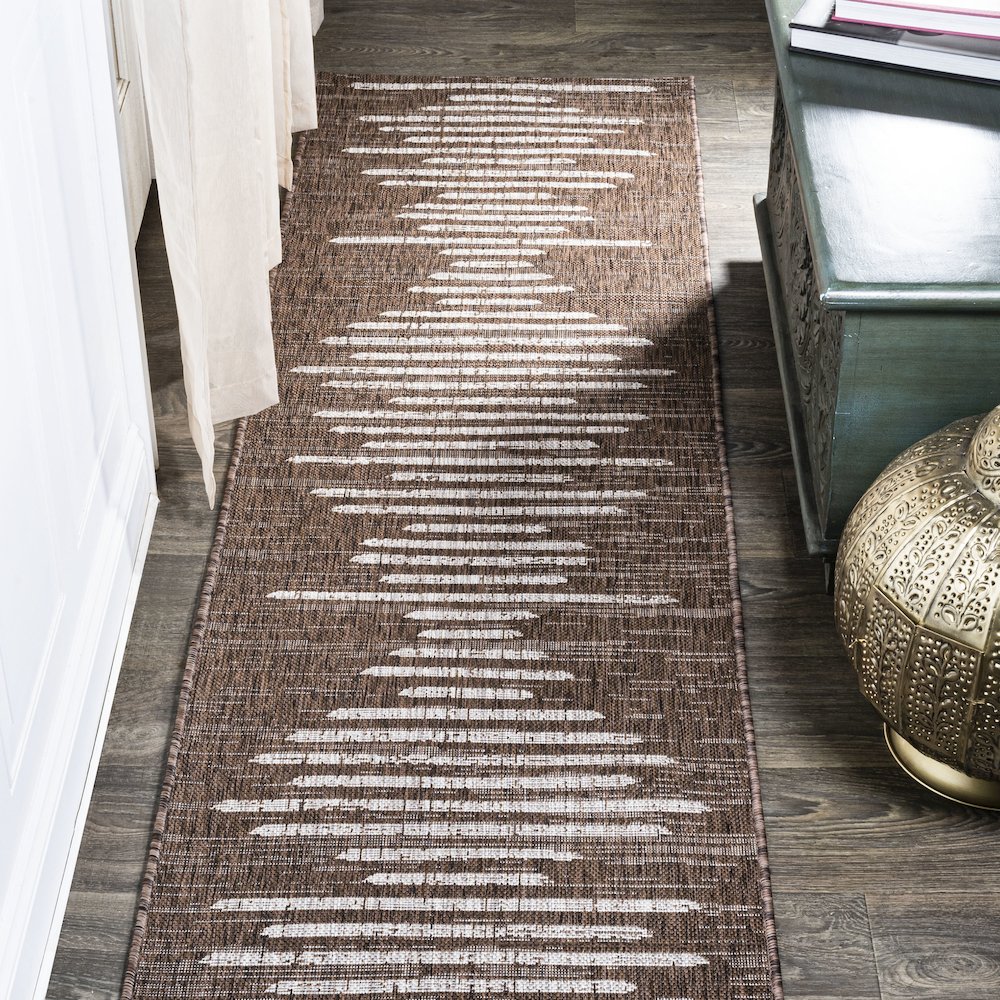 Zolak Berber Stripe Geometric Indoor/Outdoor Area Rug. Picture 2