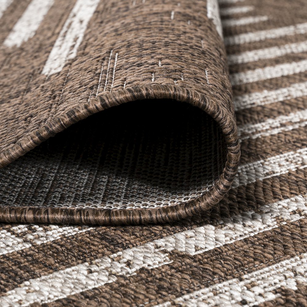 Zolak Berber Stripe Geometric Indoor/Outdoor Area Rug. Picture 6