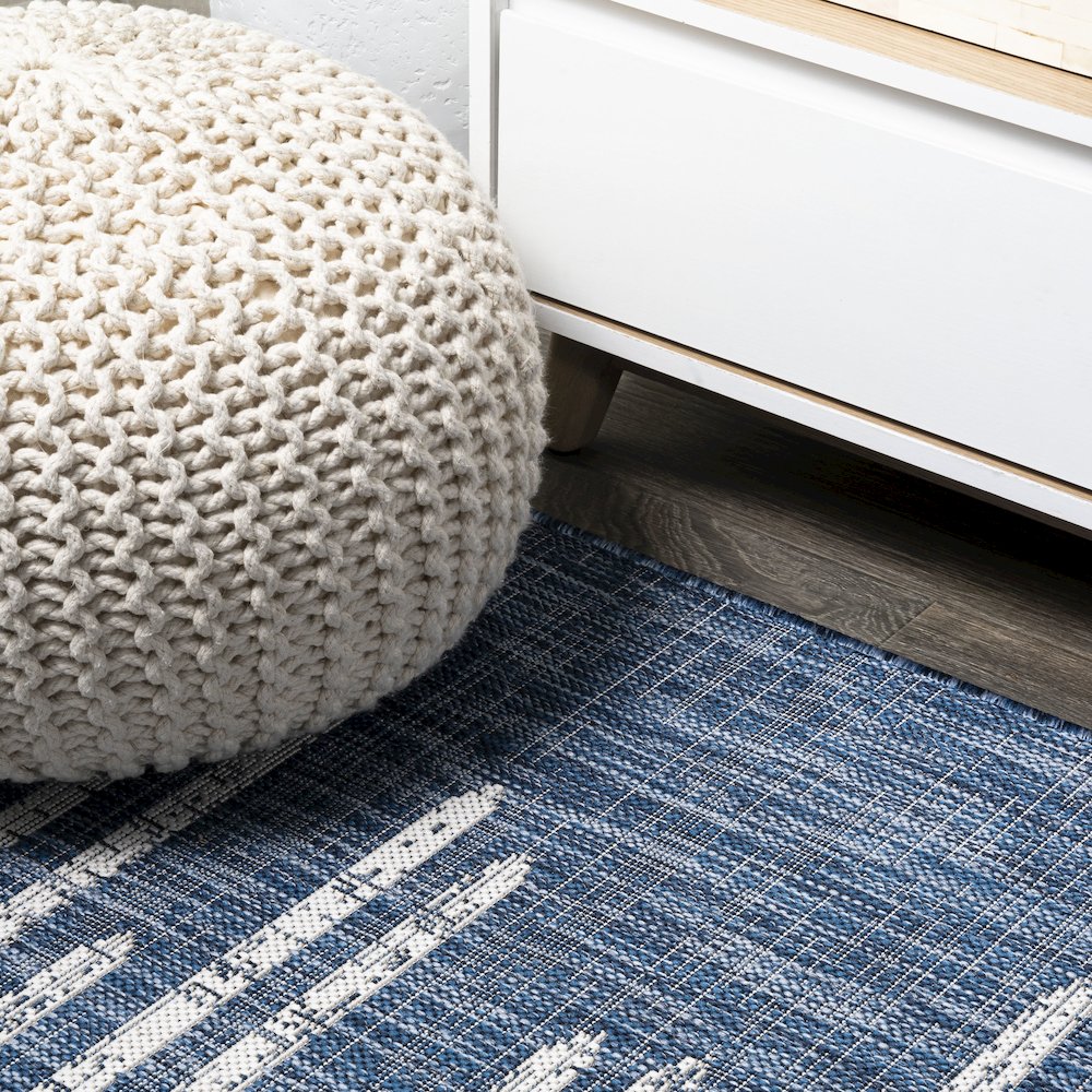 Zolak Berber Stripe Geometric Indoor/Outdoor Area Rug. Picture 5