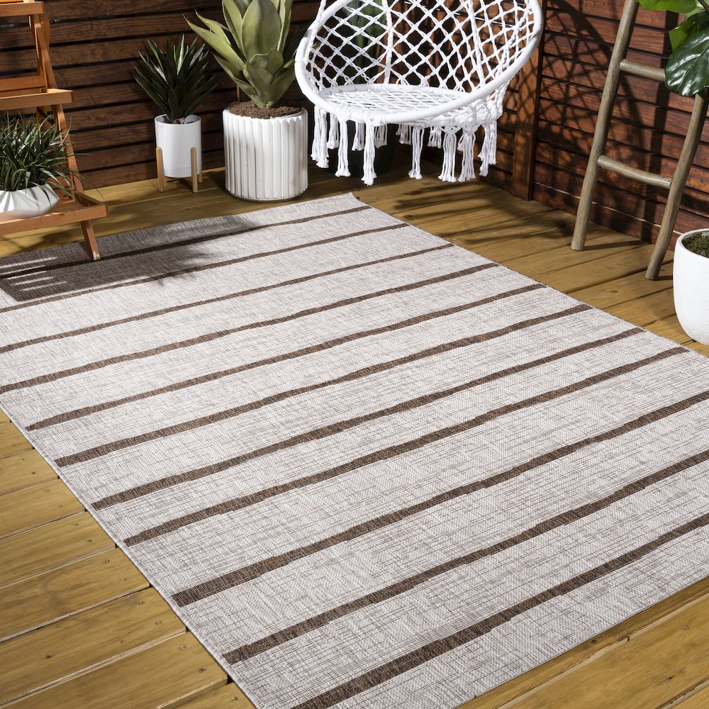 Colonia Berber Stripe Indoor/Outdoor Area Rug. Picture 7