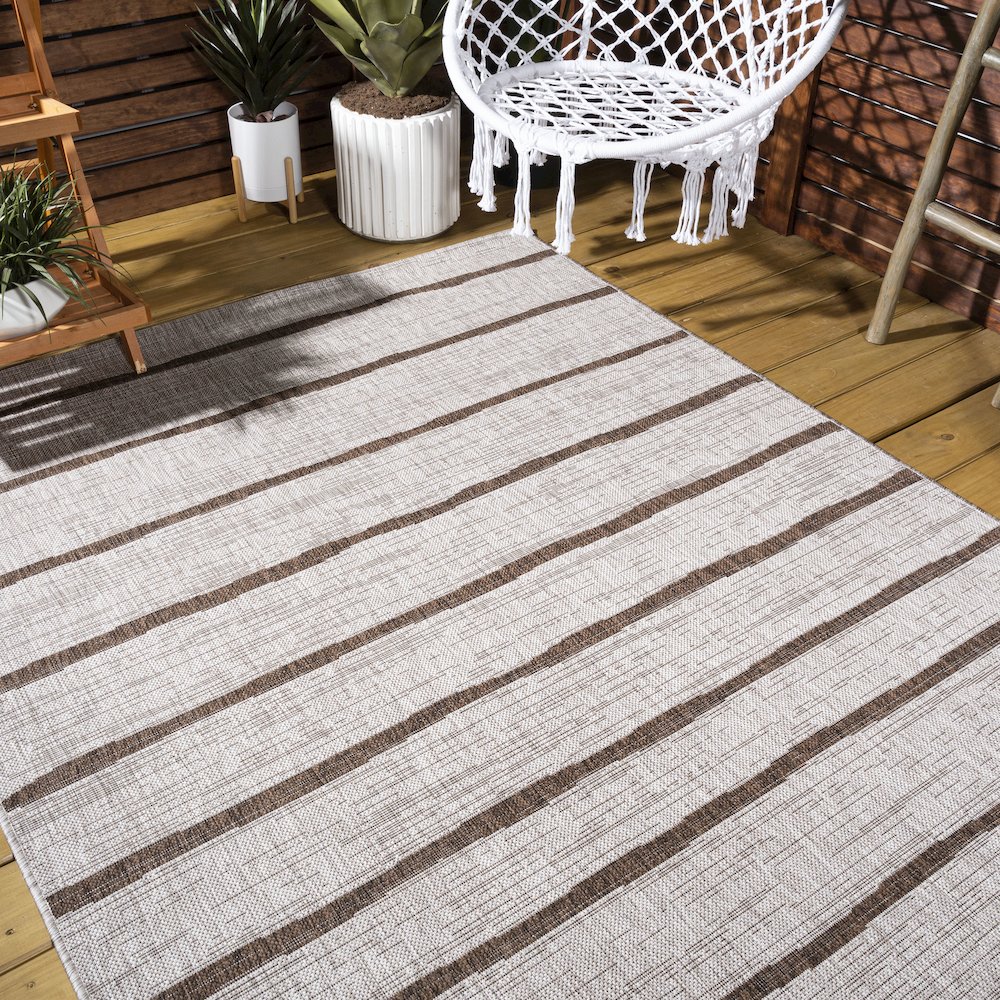 Colonia Berber Stripe Indoor/Outdoor Area Rug. Picture 9