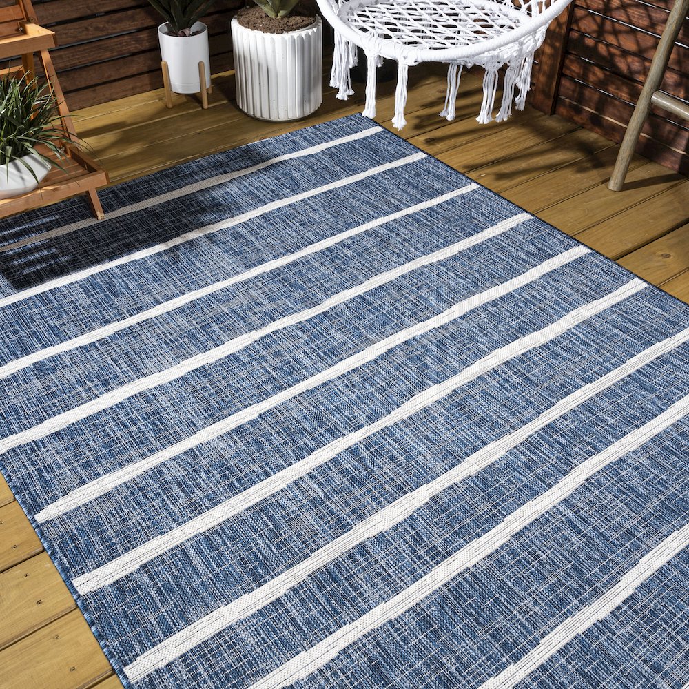 Colonia Berber Stripe Indoor/Outdoor Area Rug. Picture 9