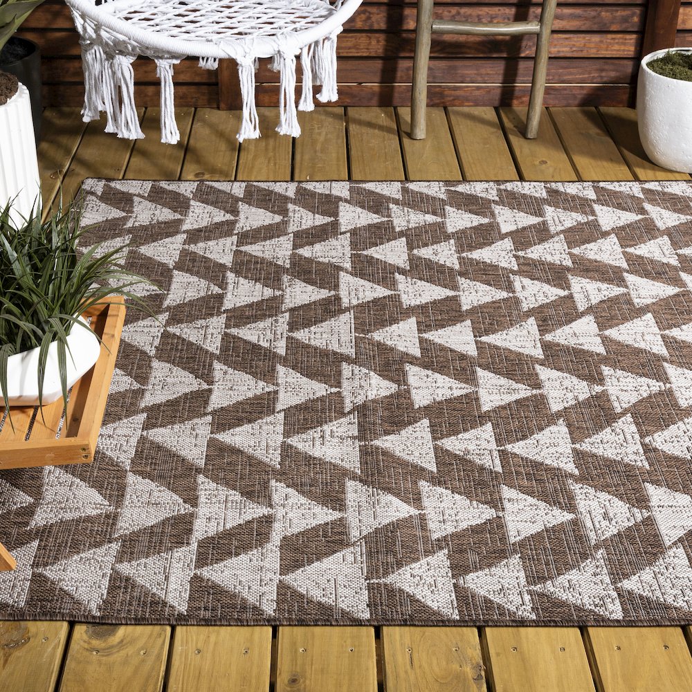 Andratx Modern Tribal Geometric Indoor/Outdoor Area Rug. Picture 8