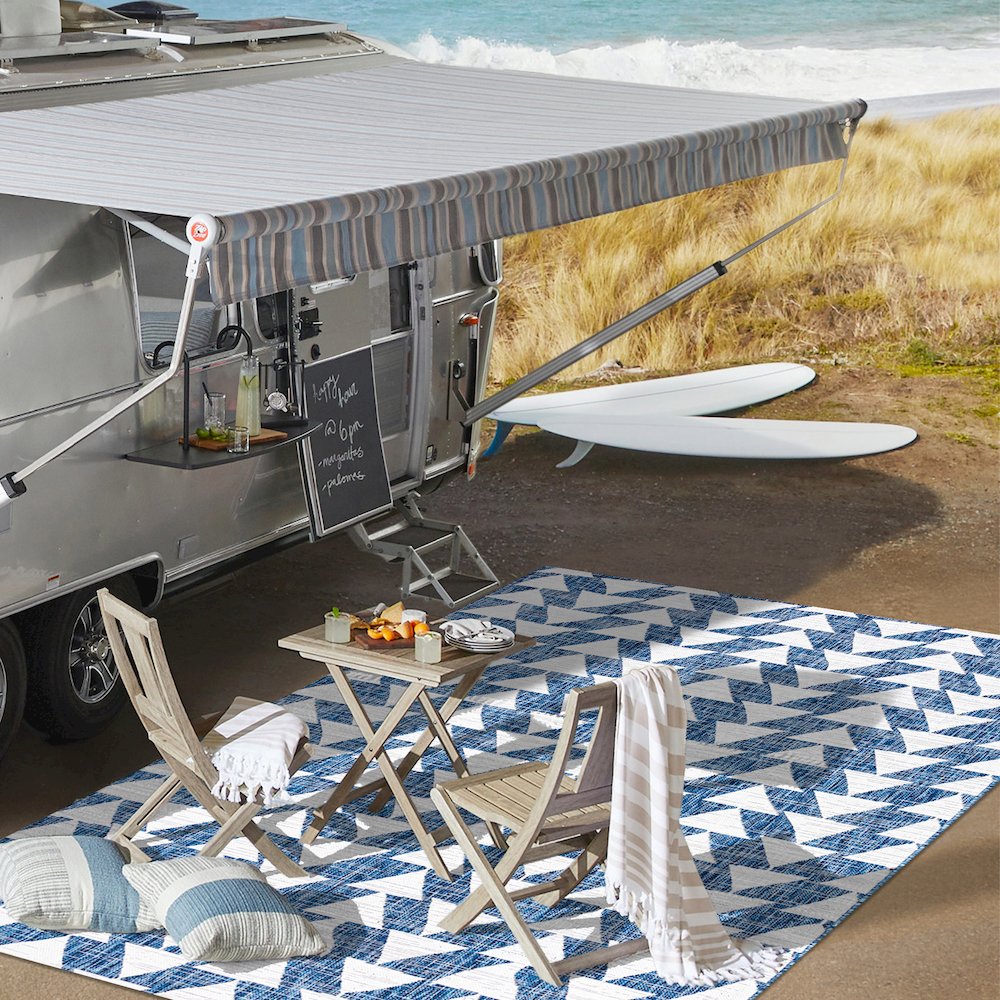 Andratx Modern Tribal Geometric Indoor/Outdoor Area Rug. Picture 9